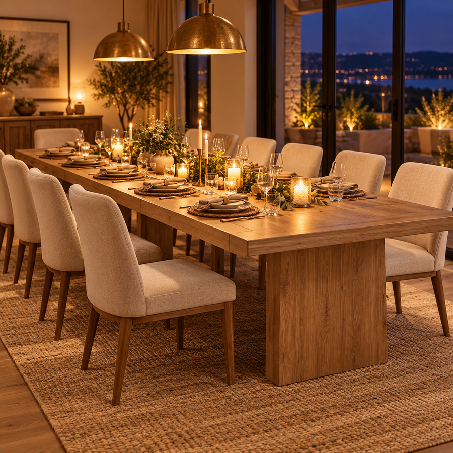 SUPCLEANING™ HarborGrain Extendable Dining Table alternate view