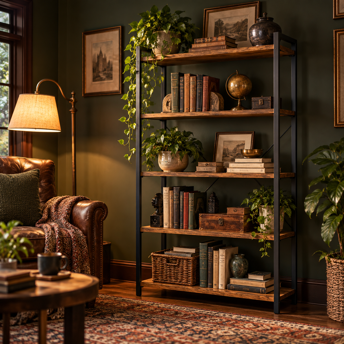 SUPCLEANING™ Gridwell Five-Level Bookcase