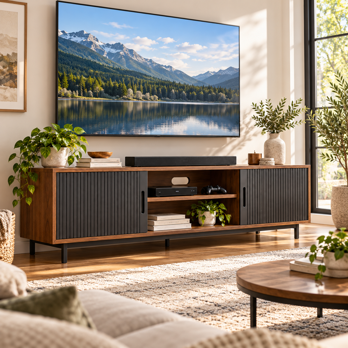 SUPCLEANING™ FrameLine Sliding-Door Media Console