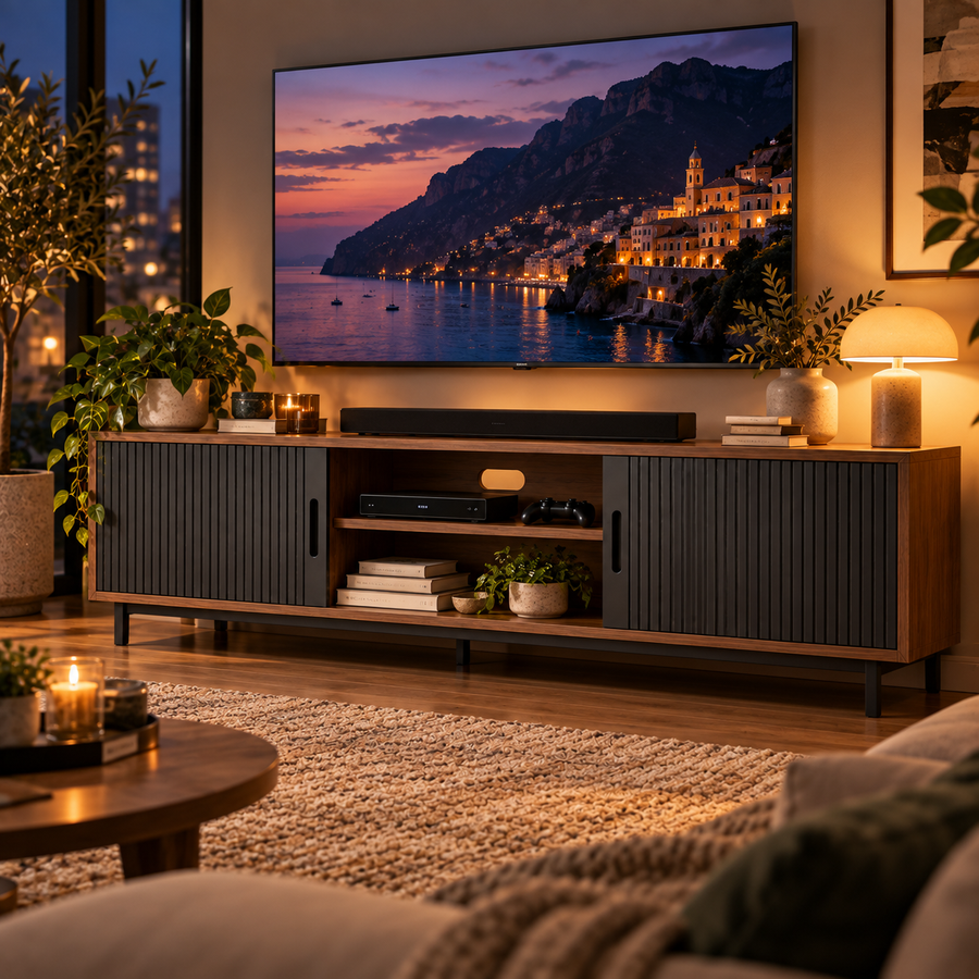 SUPCLEANING™ FrameLine Sliding-Door Media Console alternate view