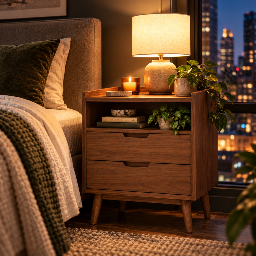 SUPCLEANING™ Moonridge Two-Drawer Nightstand alternate view