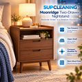 SUPCLEANING™ Moonridge Two-Drawer Nightstand