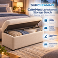 SUPCLEANING™ CalmNest Upholstered Storage Bench